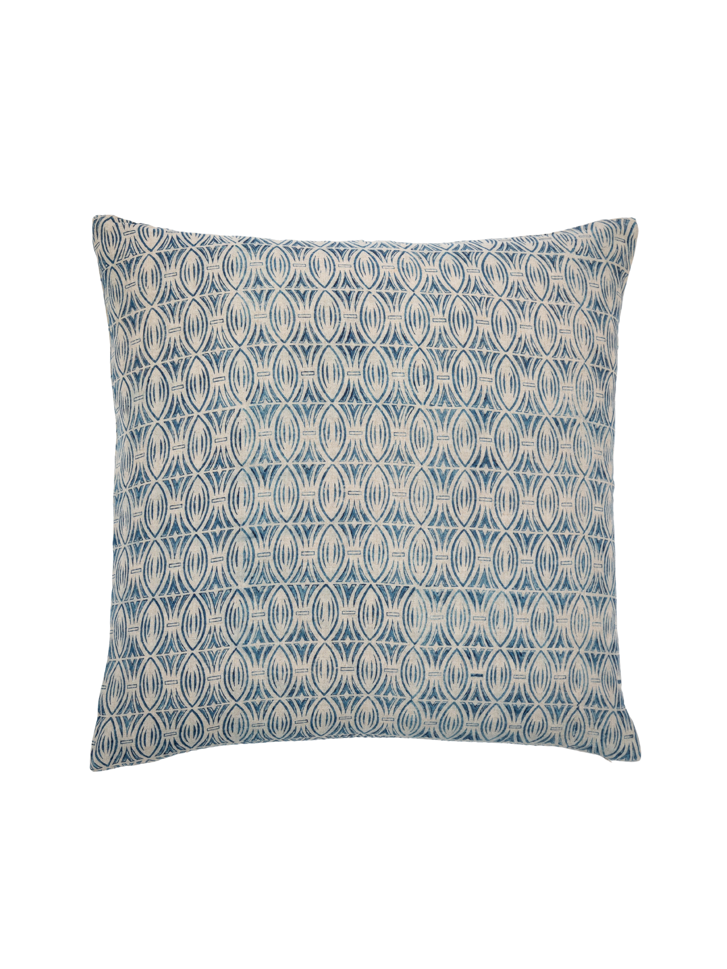 Indigo Pillow Cover – Hand Screen Printed Linen