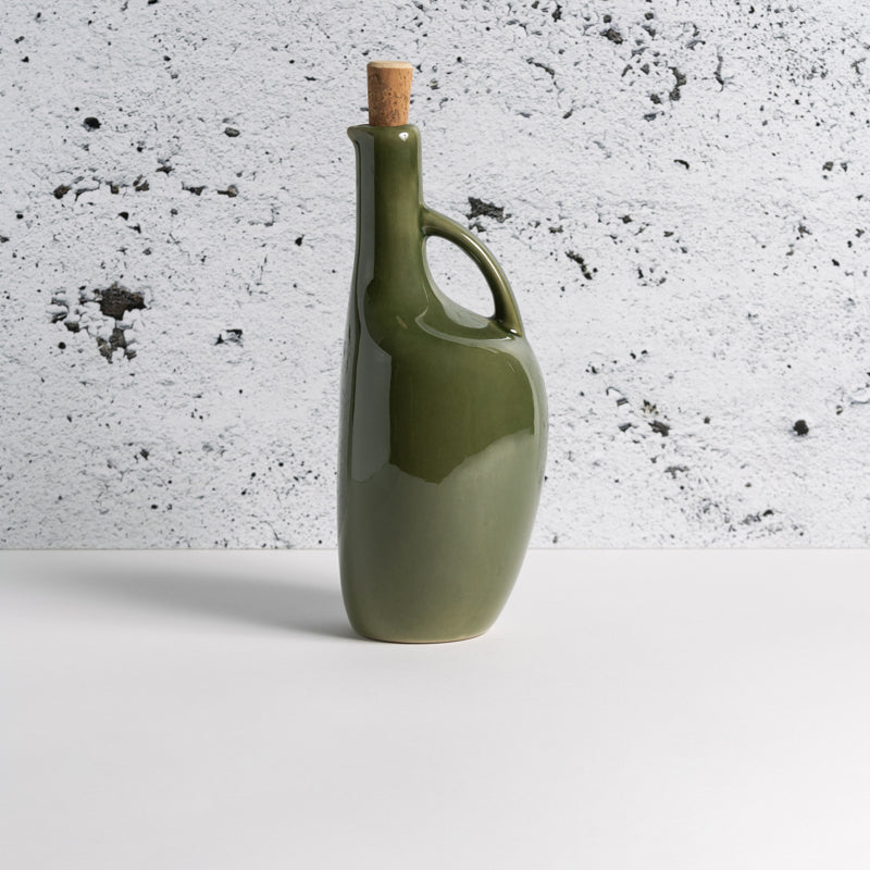 Canard French Bottle | Stoneware Olive Oil Bottle | 34 oz | Handmade | Gharyan Stoneware