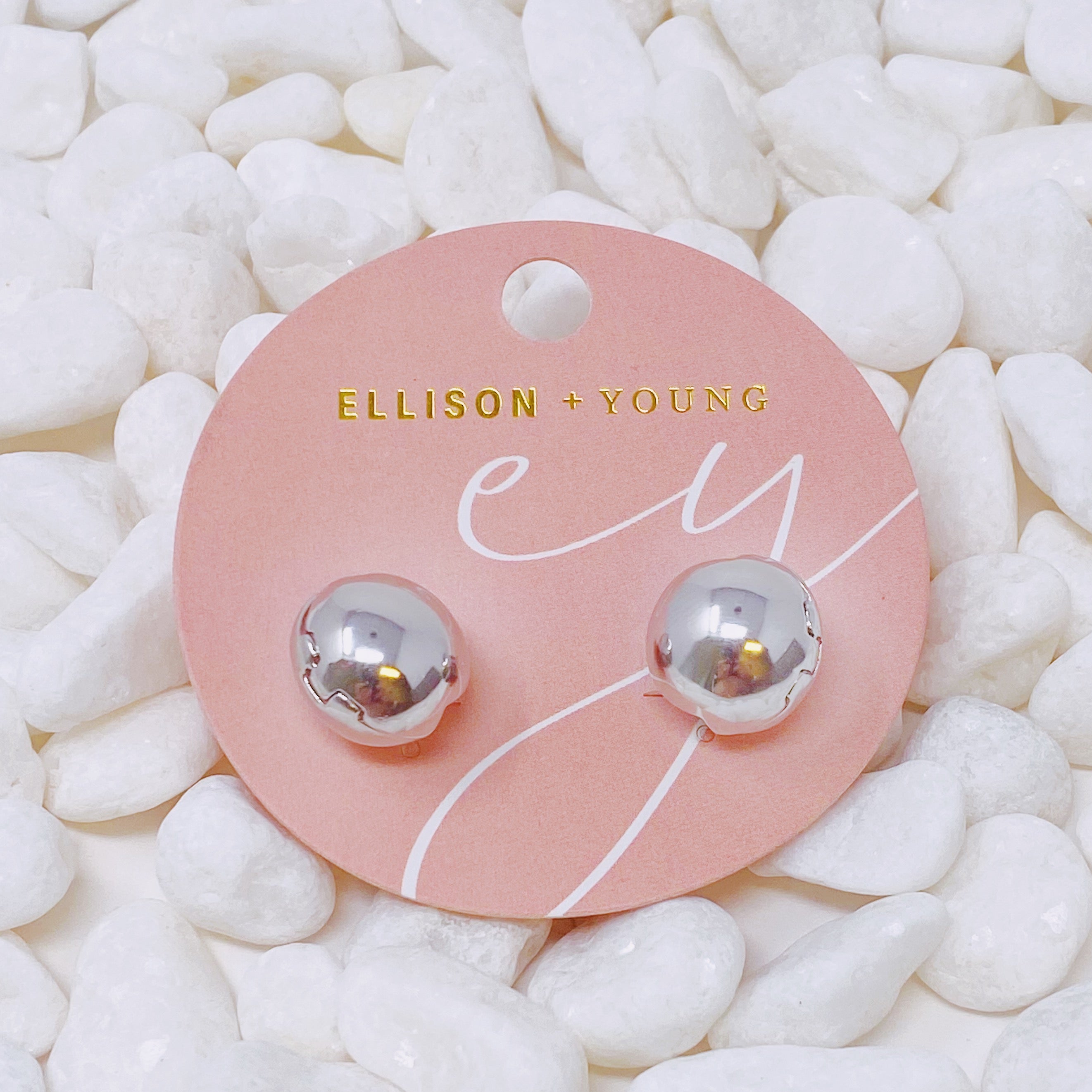 Round Stud Hoop Earrings – Gold & Silver