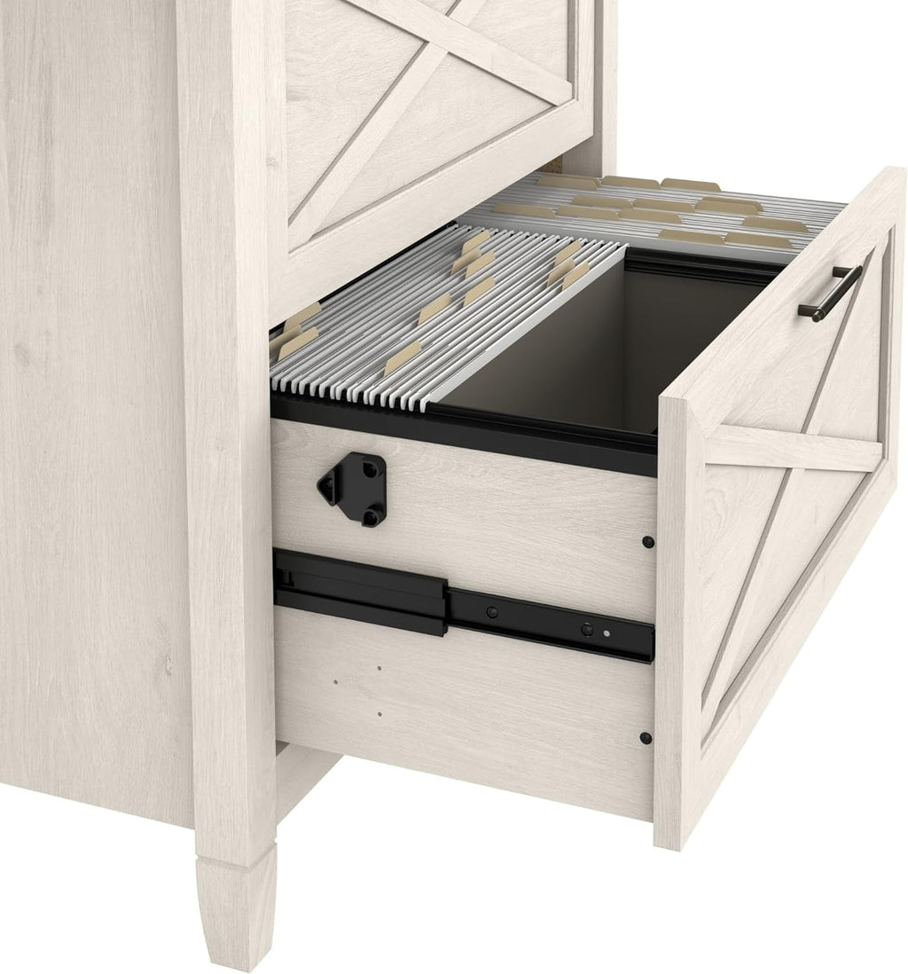 Key West 2 Drawer Lateral File Cabinet Linen White Oak