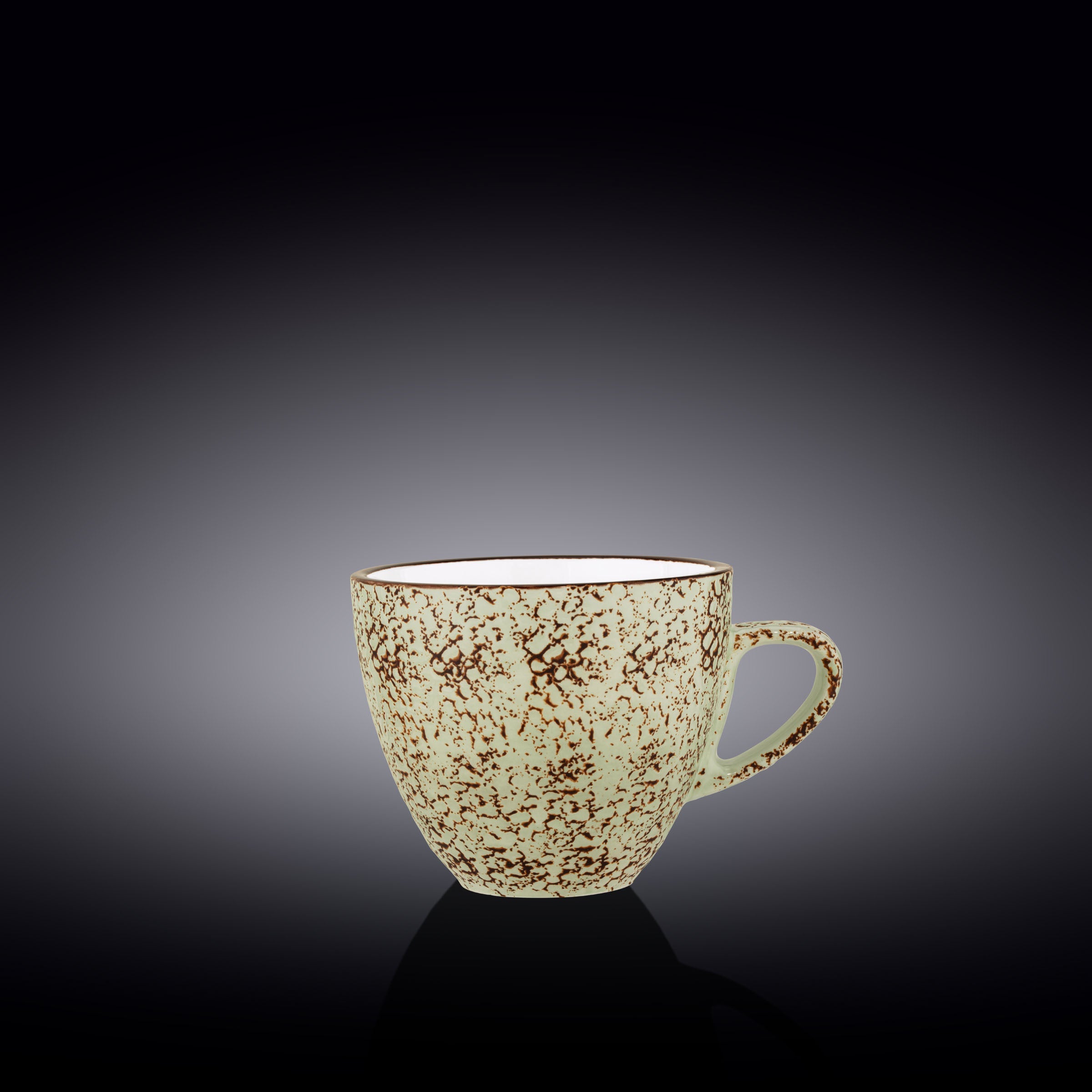 Pale Green Porcelain Tea Cup 10 oz | Hand-Glazed Fine Porcelain | Splash Collection | Wilmax
