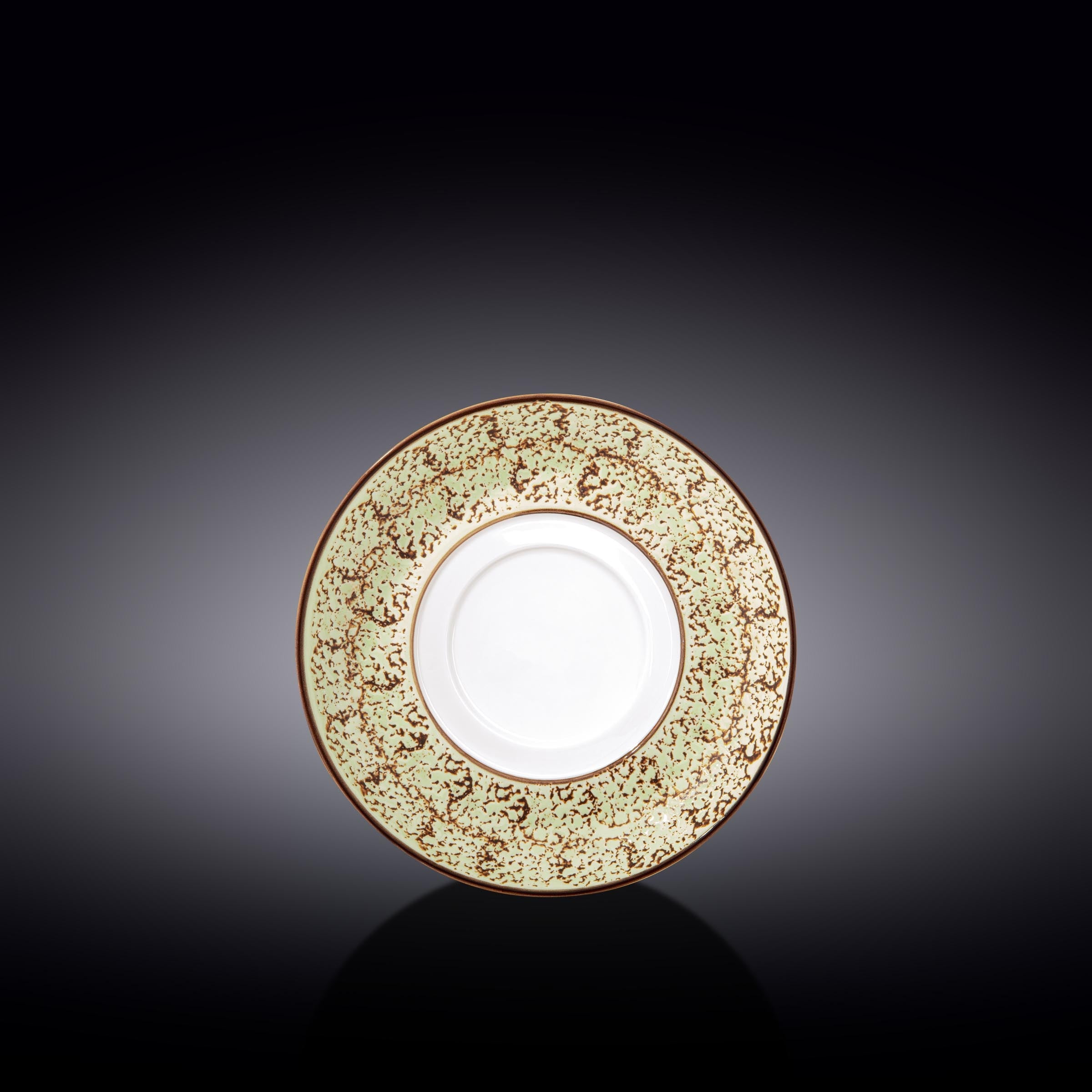 Pale Green Hand-Glazed Porcelain Saucer | 6.5" | Splash Collection | Made in Spain | Sold Individually | Wilmax