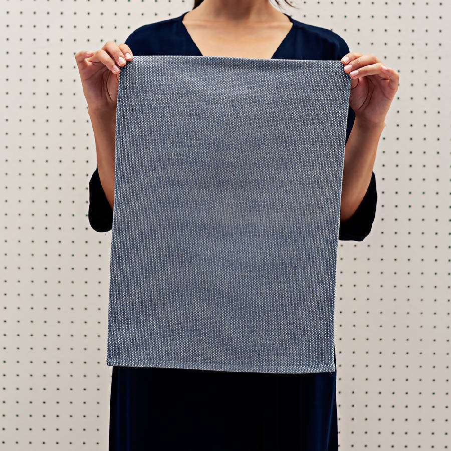 Rustic Placemats | Blue | Set of 4 | Upcycled Denim & Cotton | 14"x19"