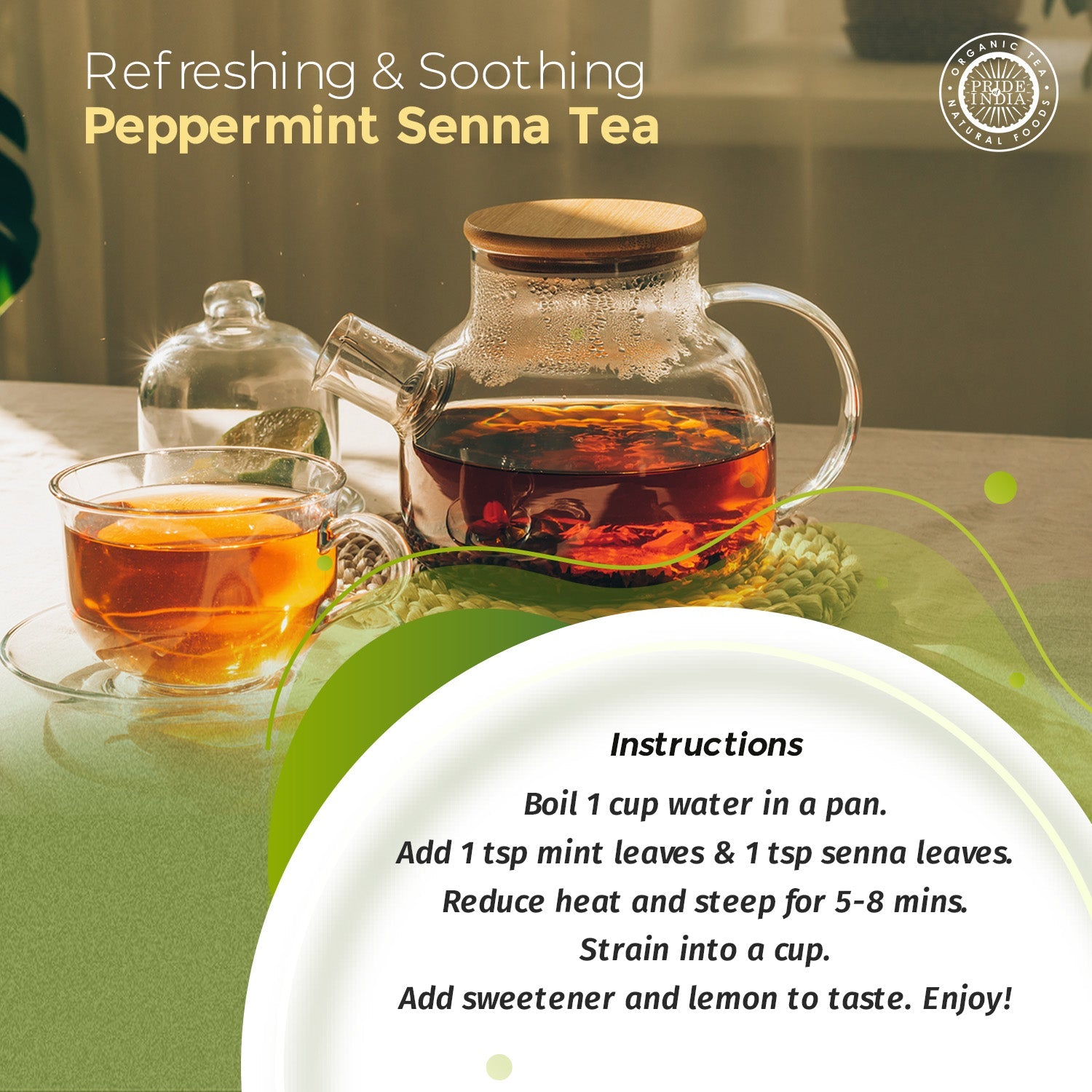 Digestive Health Trio | Mint, Lemongrass & Senna | Gluten-Free | Plant-Based | Pride India Brands