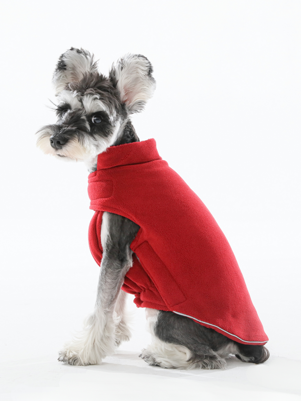 Reversible Dog Vest Jacket | Windproof & Fleece-Lined | Red | XS-XXL