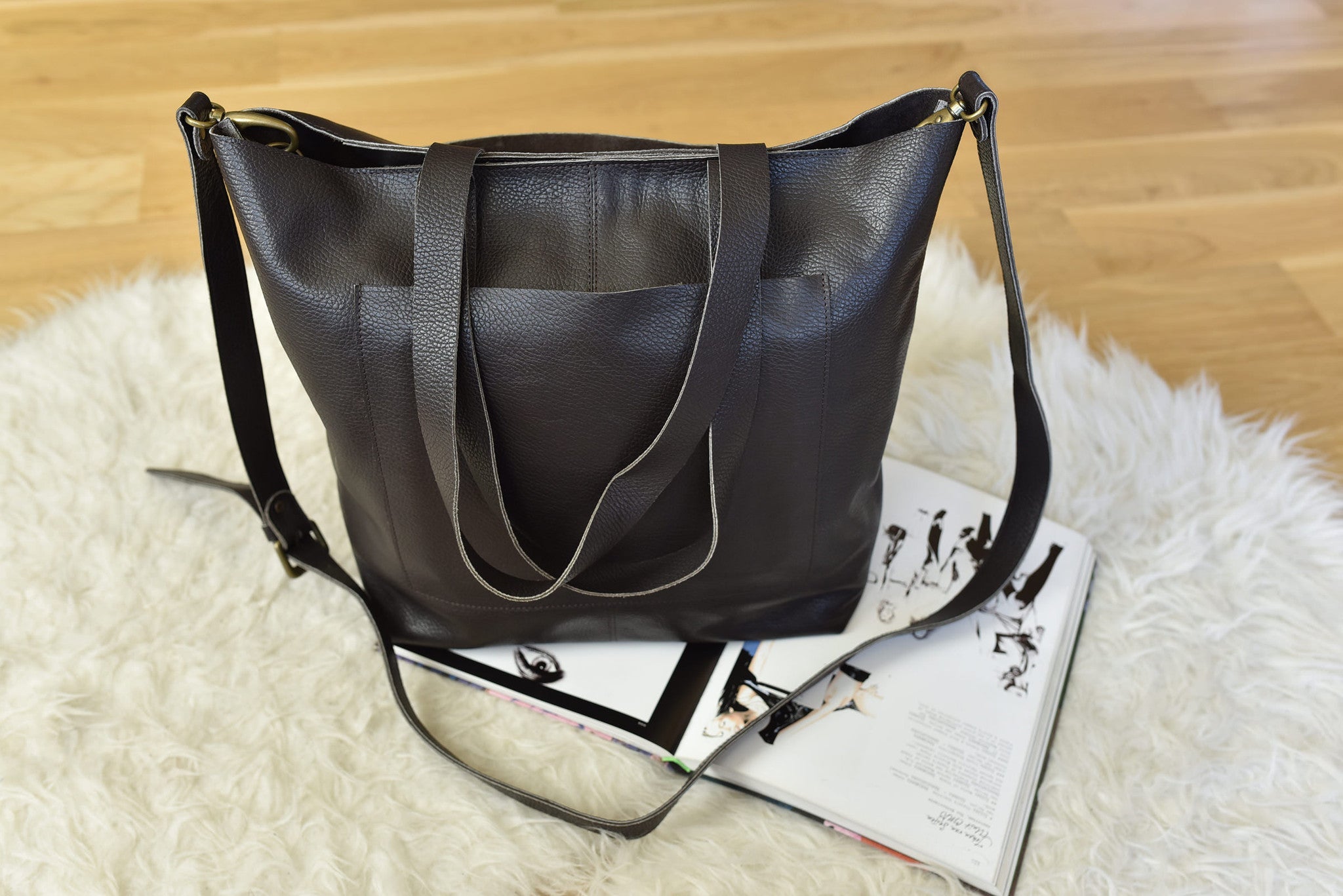 The Bible Study Tote - Pebble Leather