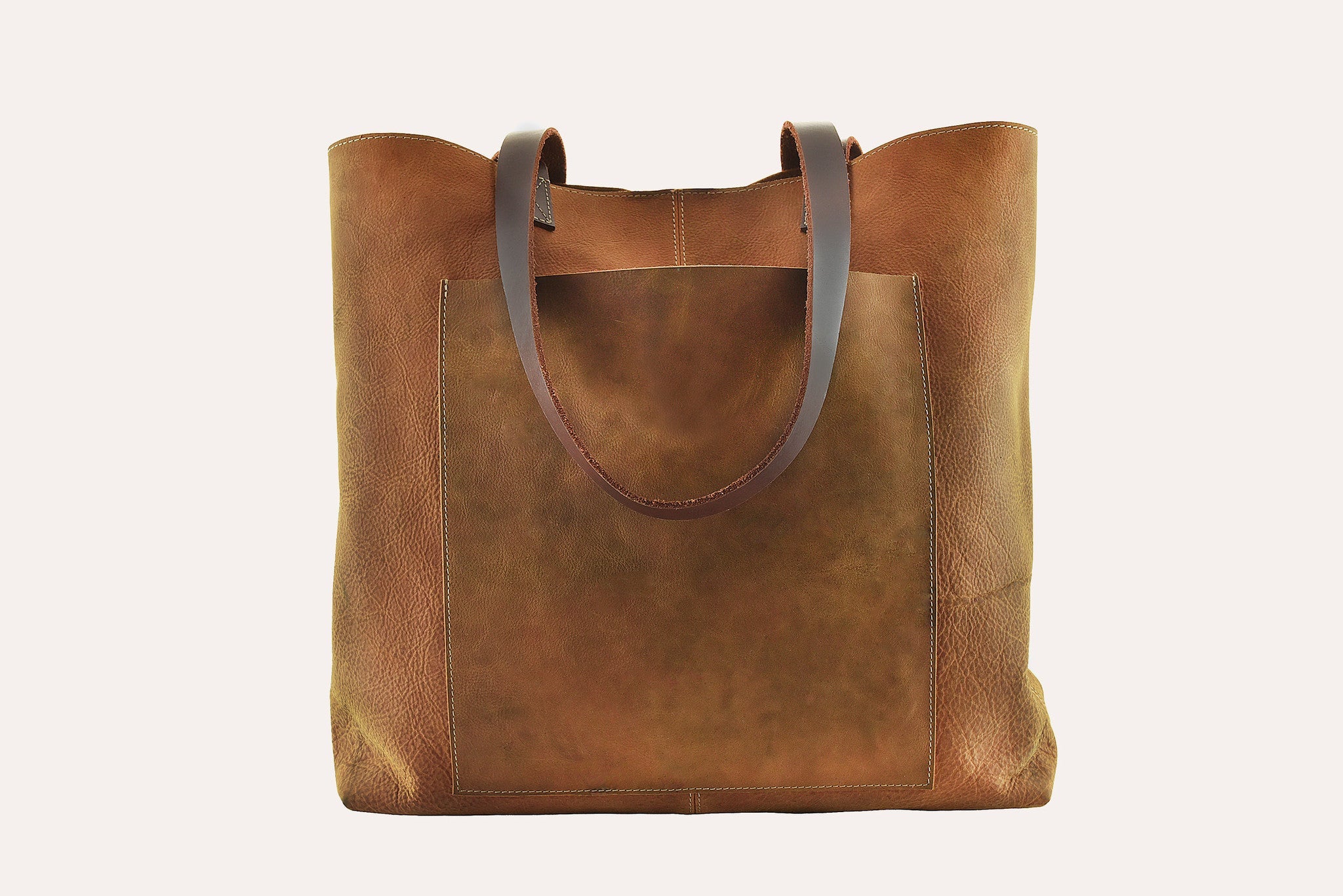 PCH Genuine Leather Tote | Brown
