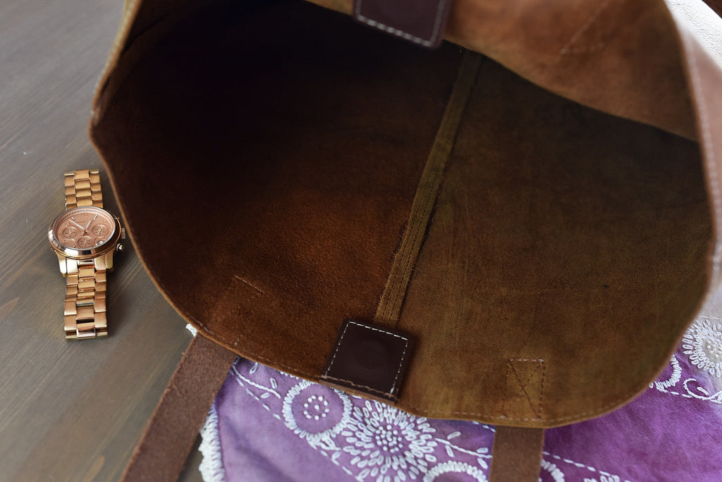 PCH Genuine Leather Tote | Brown