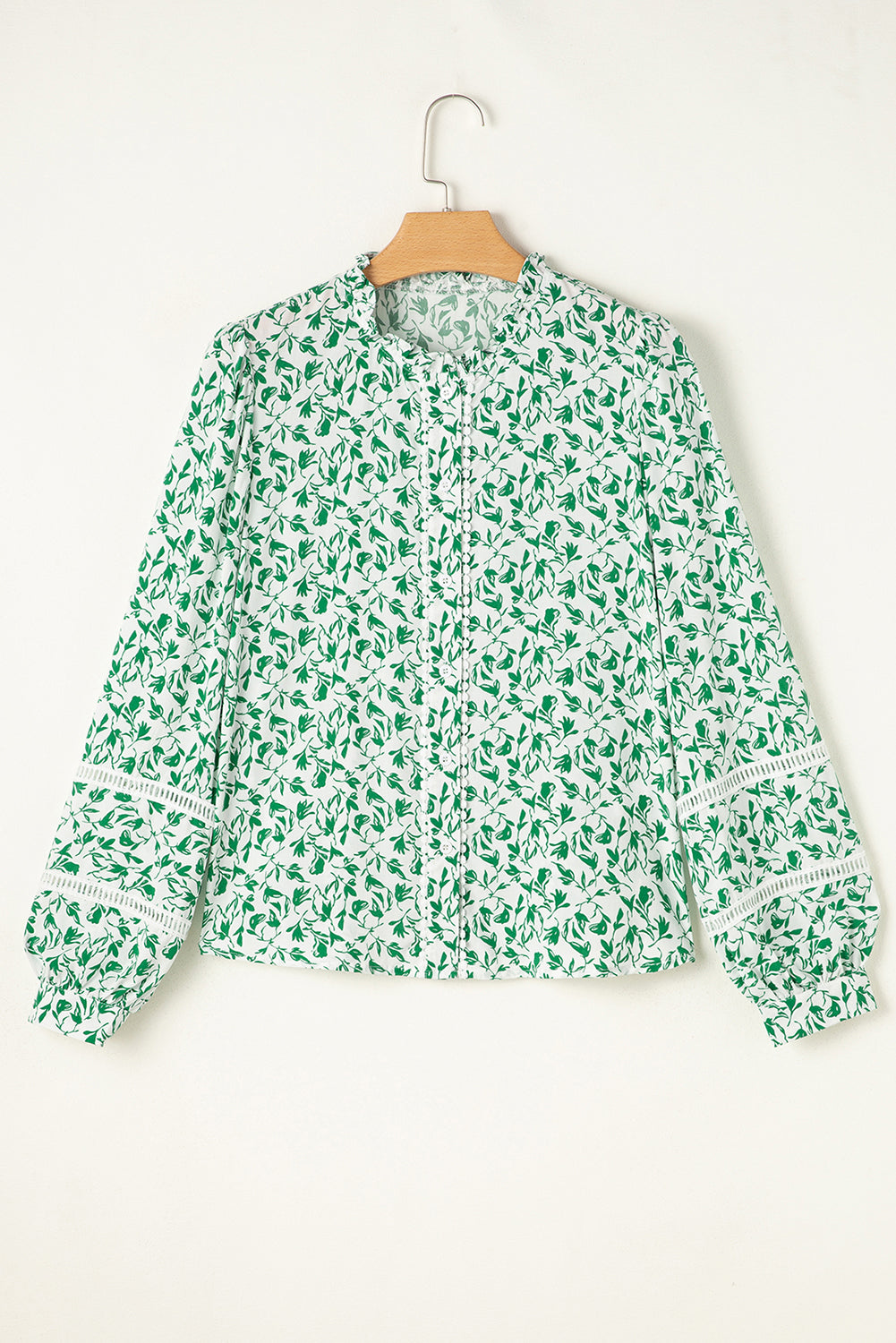 Melanie Lace Floral Puff Sleeve Top