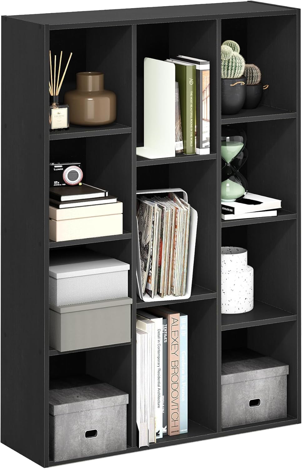 Luder 11-Cube Bookcase Blackwood Modern Living Room