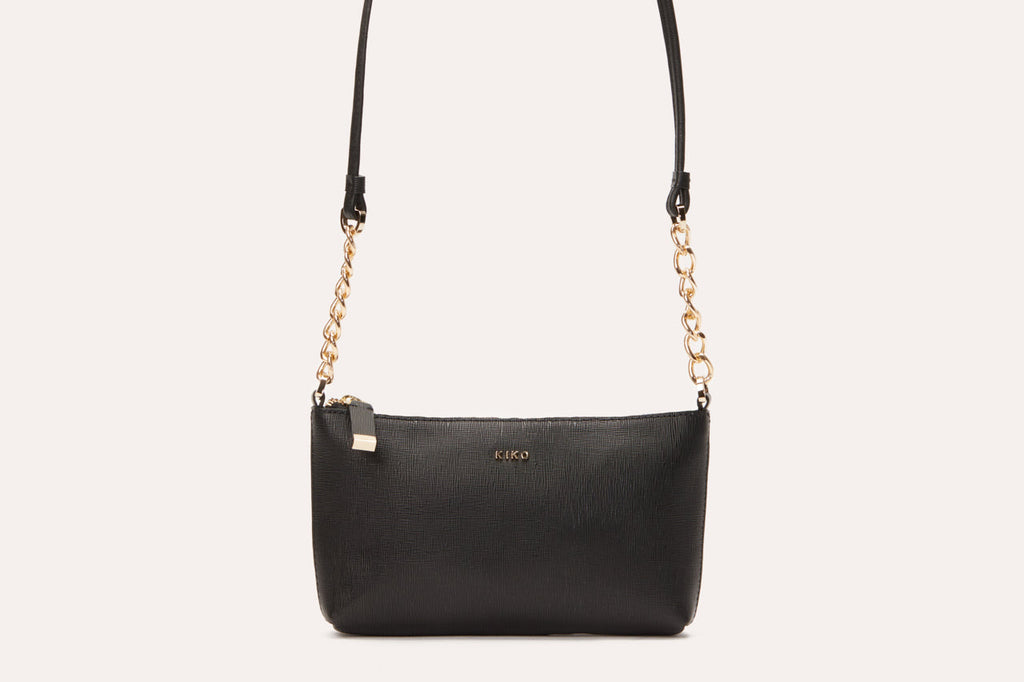 Saffiano Leather Two Chain Crossbody