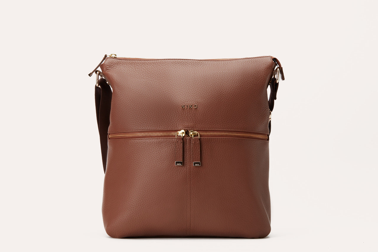 Pebble Leather Zip Tote