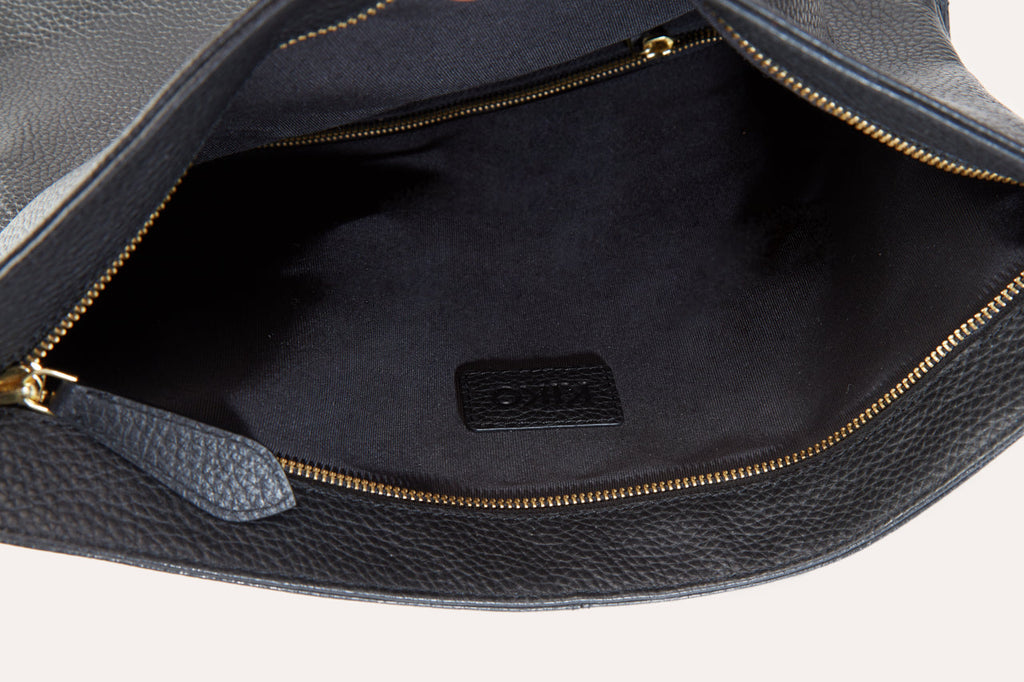 Fold N Go Pebble Leather Backpack