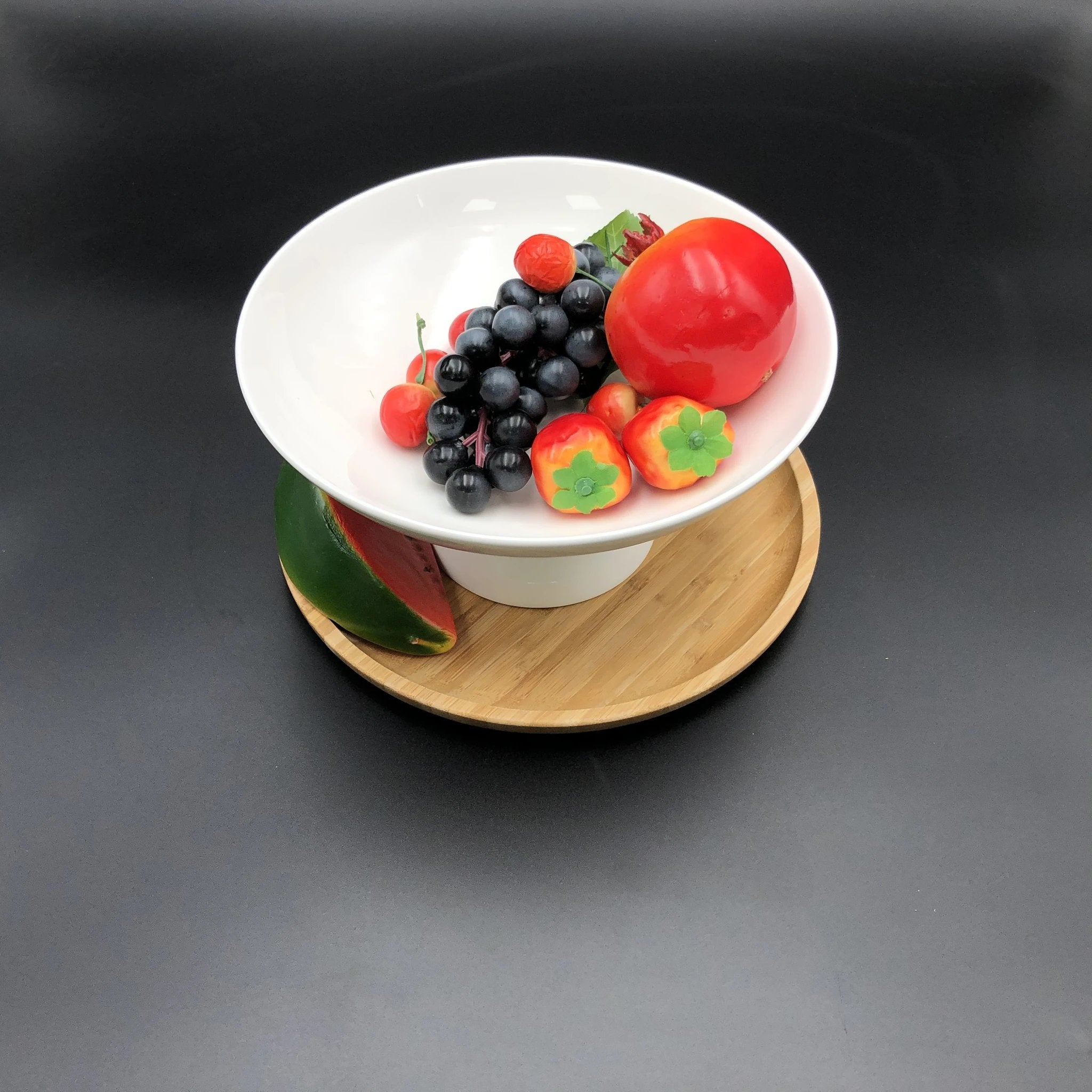 English Fine Porcelain Fruit Vase | 9.5" Decorative Centerpiece Bowl | Wilmax England