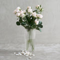 Pressed Clear Glass Column Vase | Deep Vertical Ridges | Hefty Base | Vintage Pressed Glass Technique | Powered by People