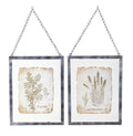 Lavender & Thyme Photo Frame Set of 2 — 9.5" x 12.5" Glass & Metal