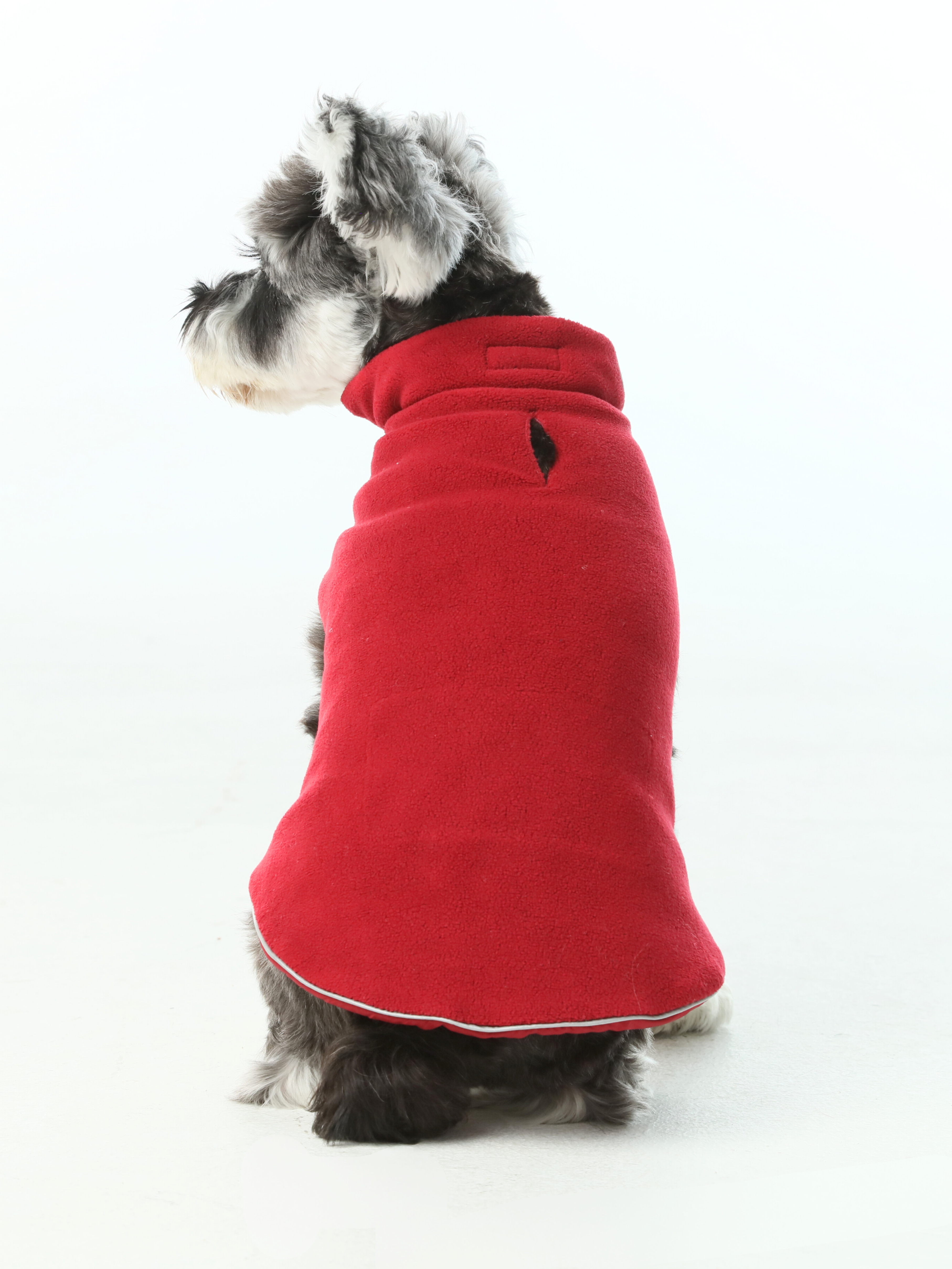 Reversible Dog Vest Jacket | Windproof & Fleece-Lined | Red | XS-XXL