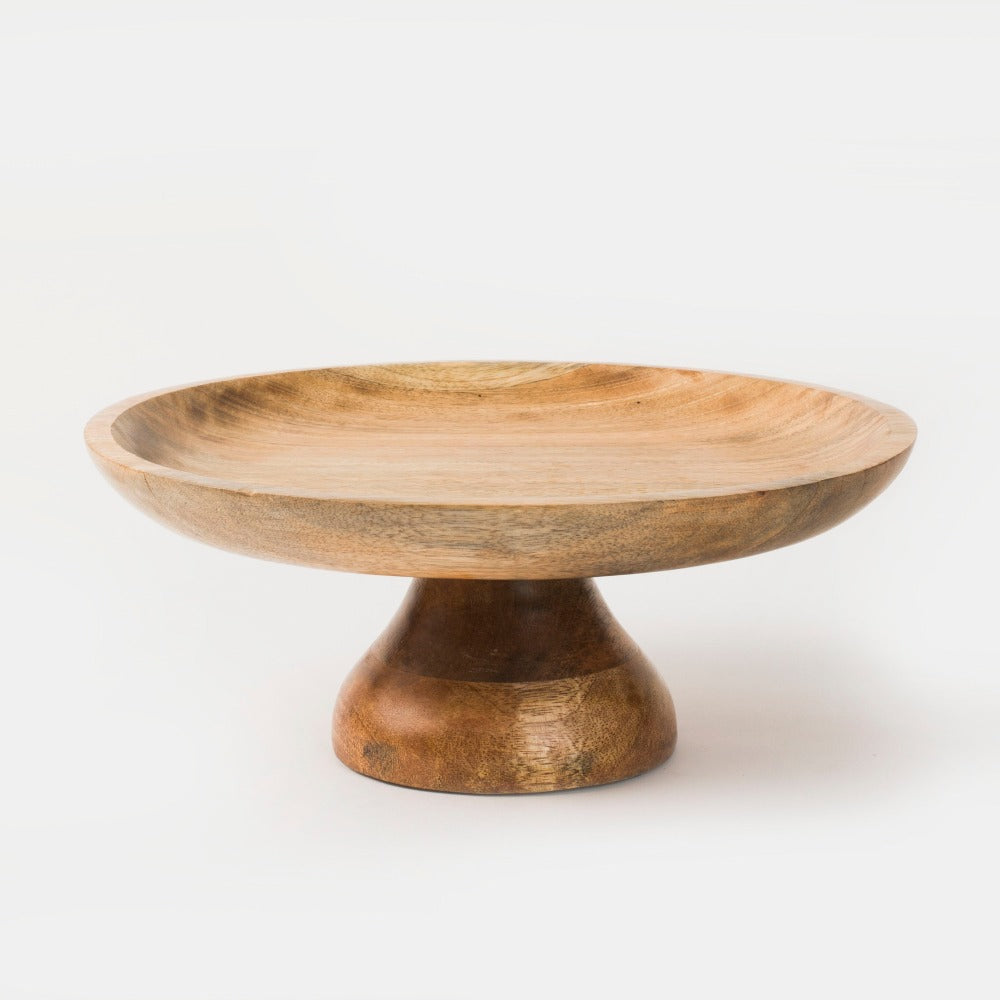 Sienna Pedestal Stand – Handcrafted Mango Wood