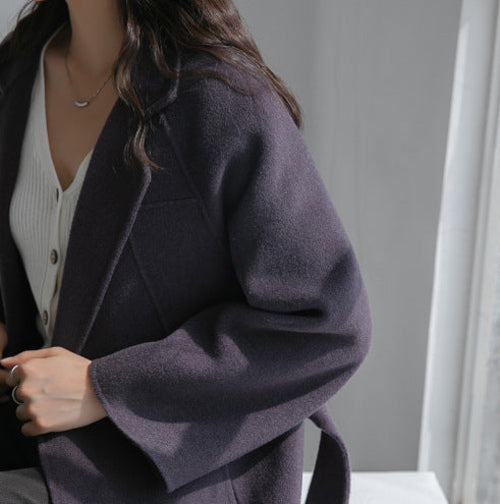 Women's Korean Wool Coat – Slim-Fit Autumn & Winter Outerwear