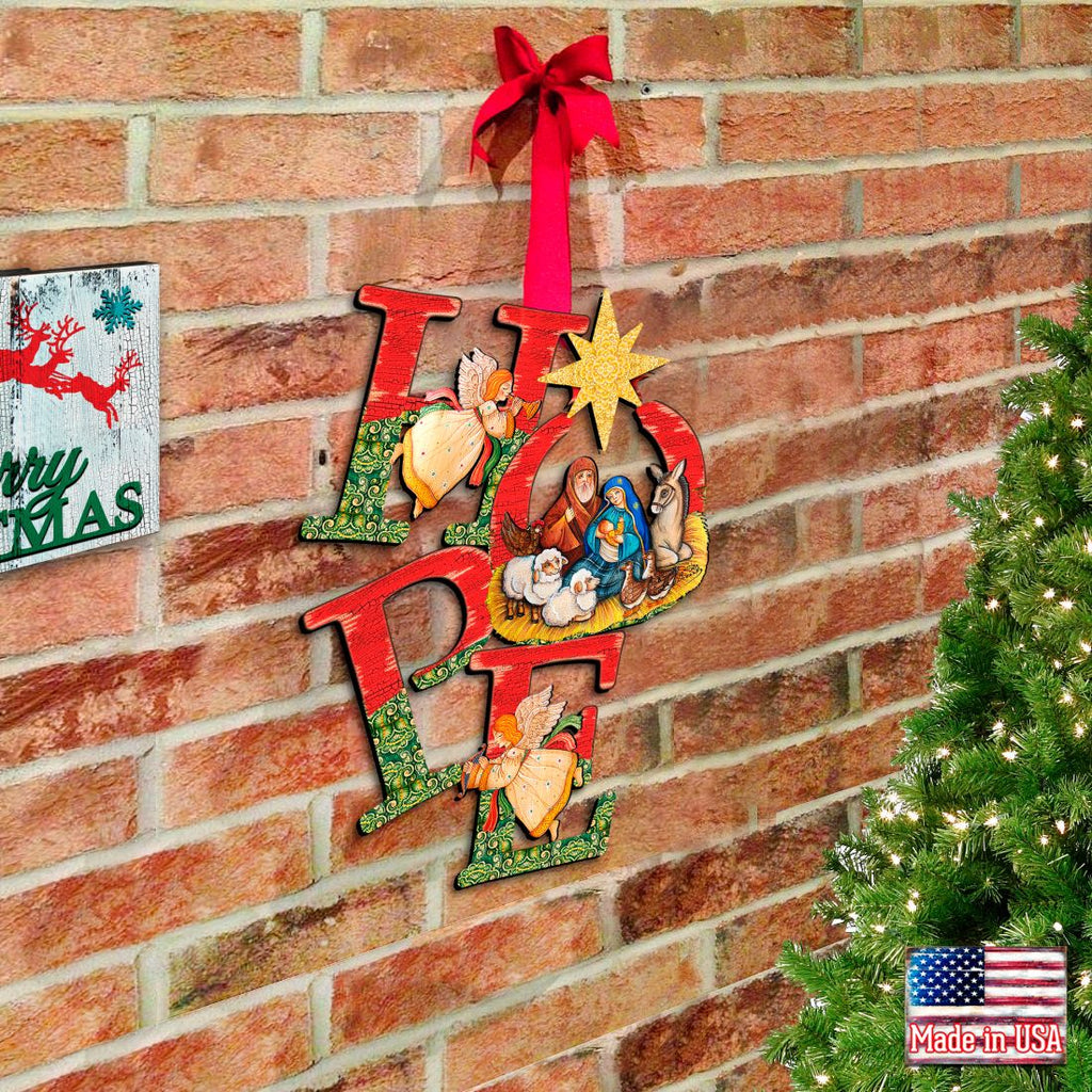 Hope Nativity Christmas Nativity Door Decor by G. DeBrekht - Nativity Holiday Decor - 8121461H