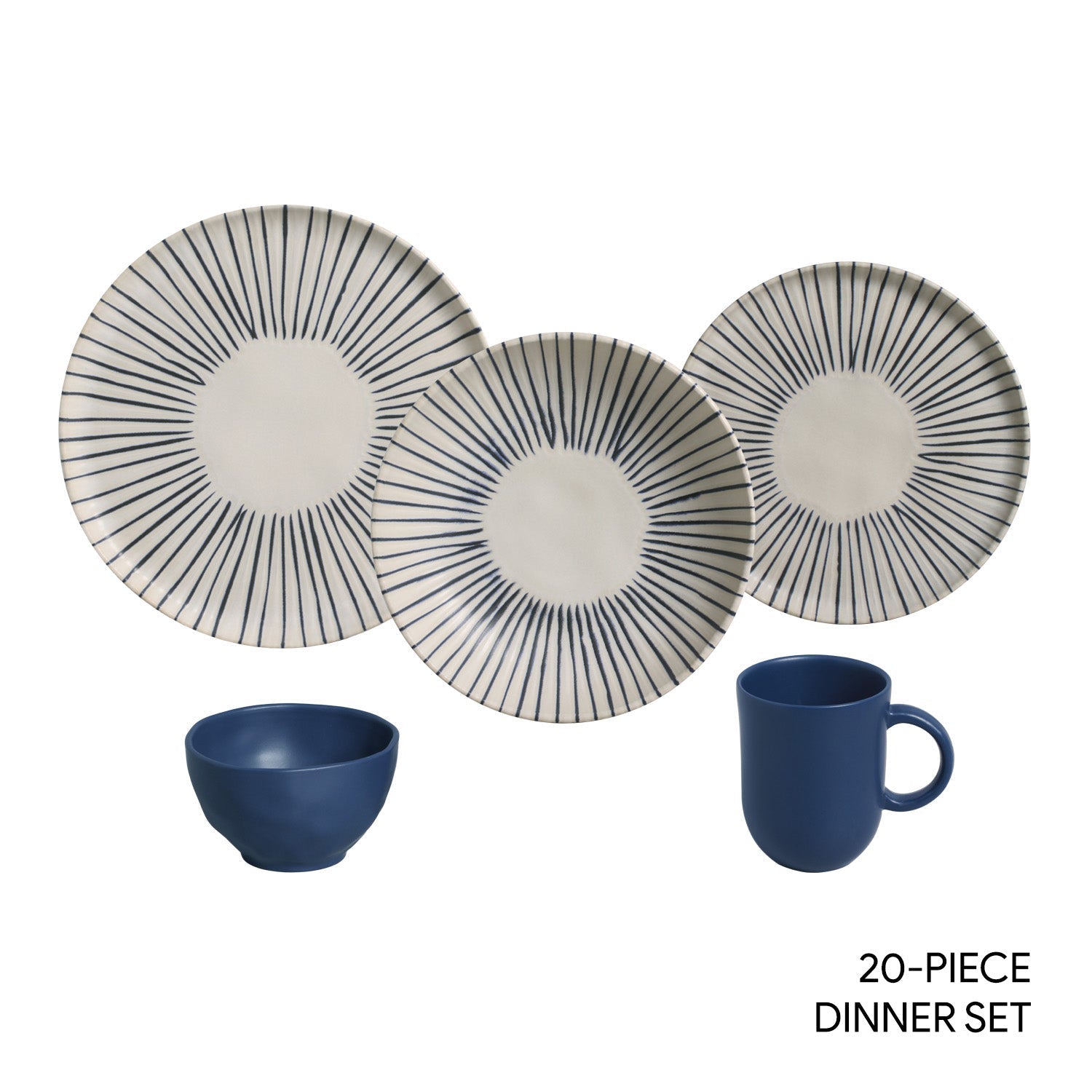 20-Piece Porcelain Dinnerware Set | Porto Brasil | Microwave, Dishwasher & Freezer Safe | Available in Seiva, Elemento & Campestre