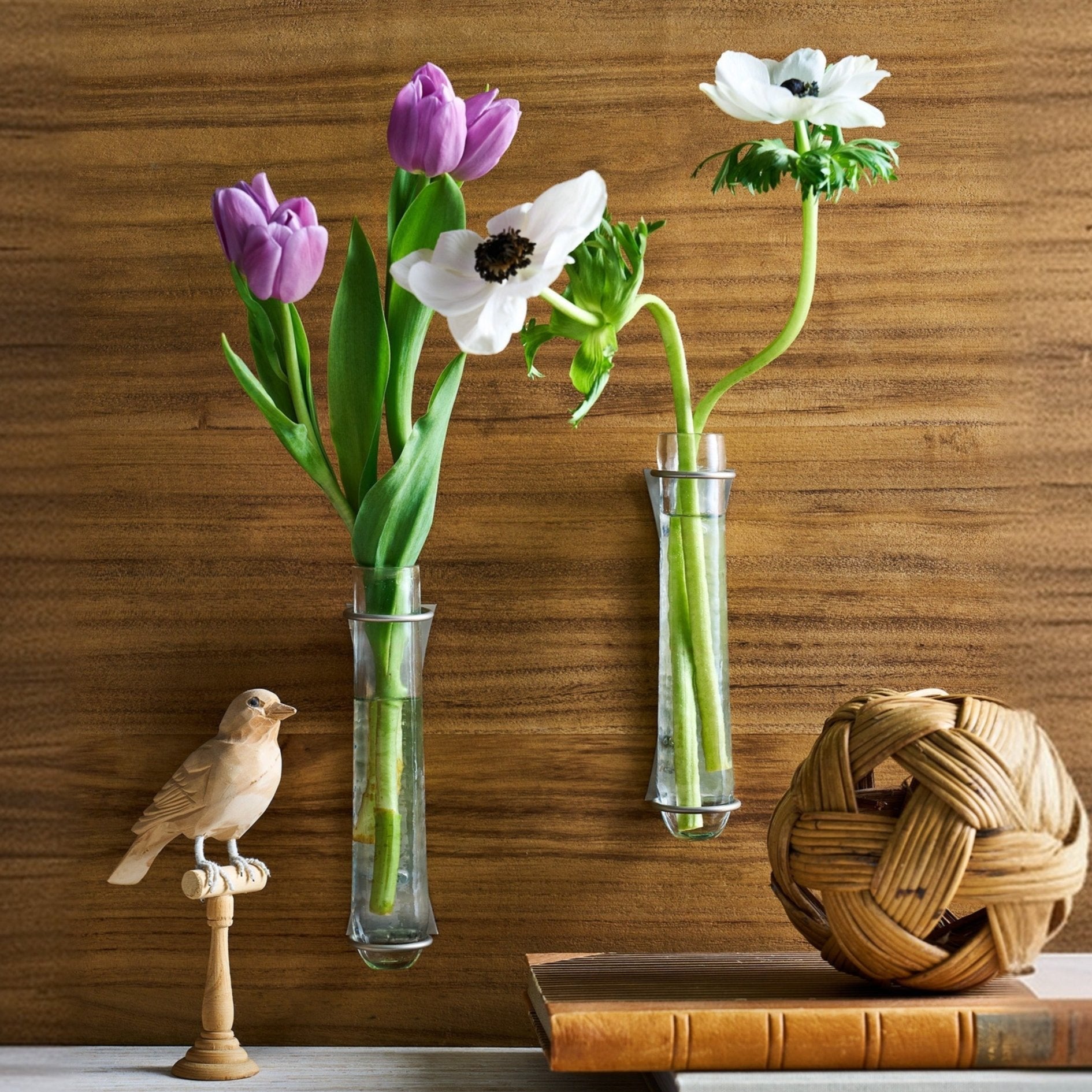 Floral Wall Vase – Set of 2