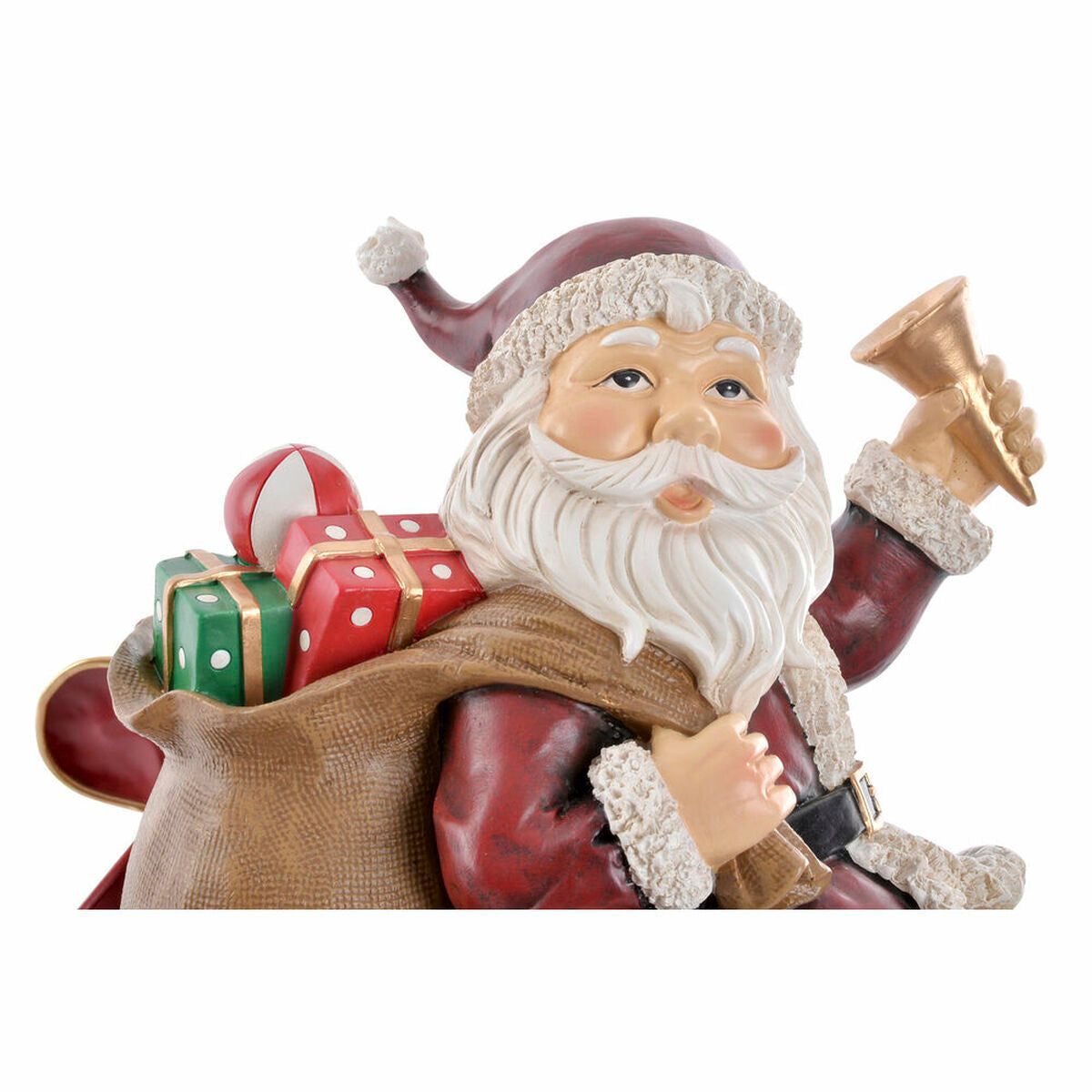 LED Father Christmas Figurine — Metal & Resin Holiday Decor
