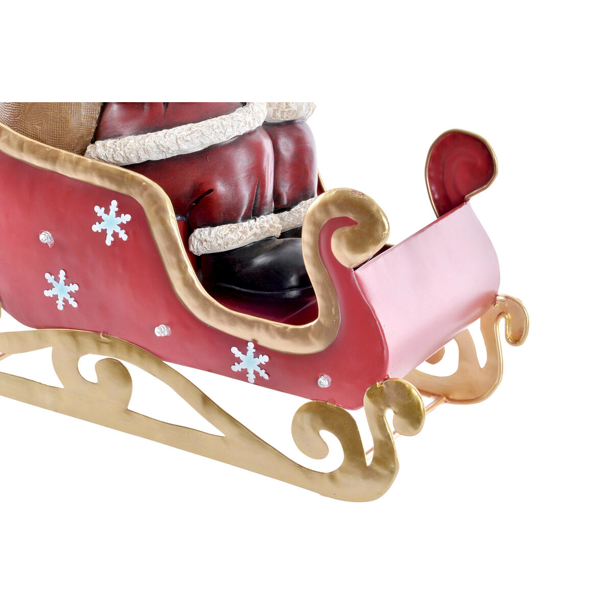 LED Father Christmas Figurine — Metal & Resin Holiday Decor