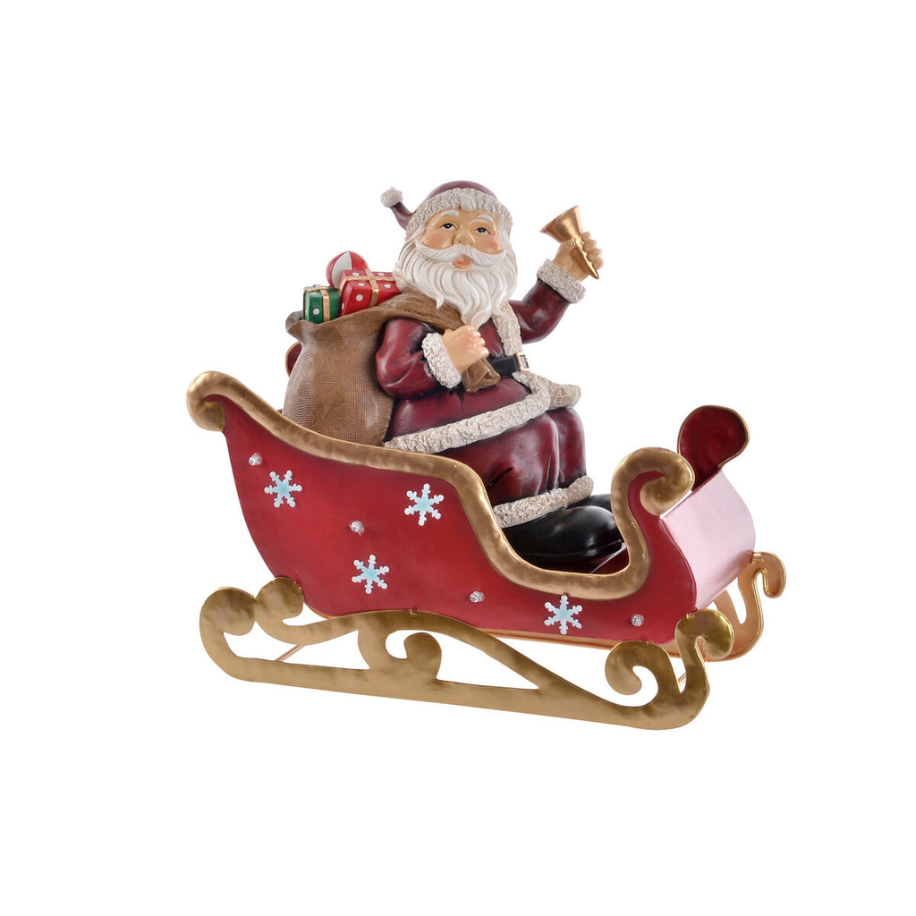 LED Father Christmas Figurine — Metal & Resin Holiday Decor