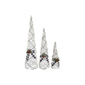 Cones DKD Home Decor Christmas LED White Multicolour Silver Metal