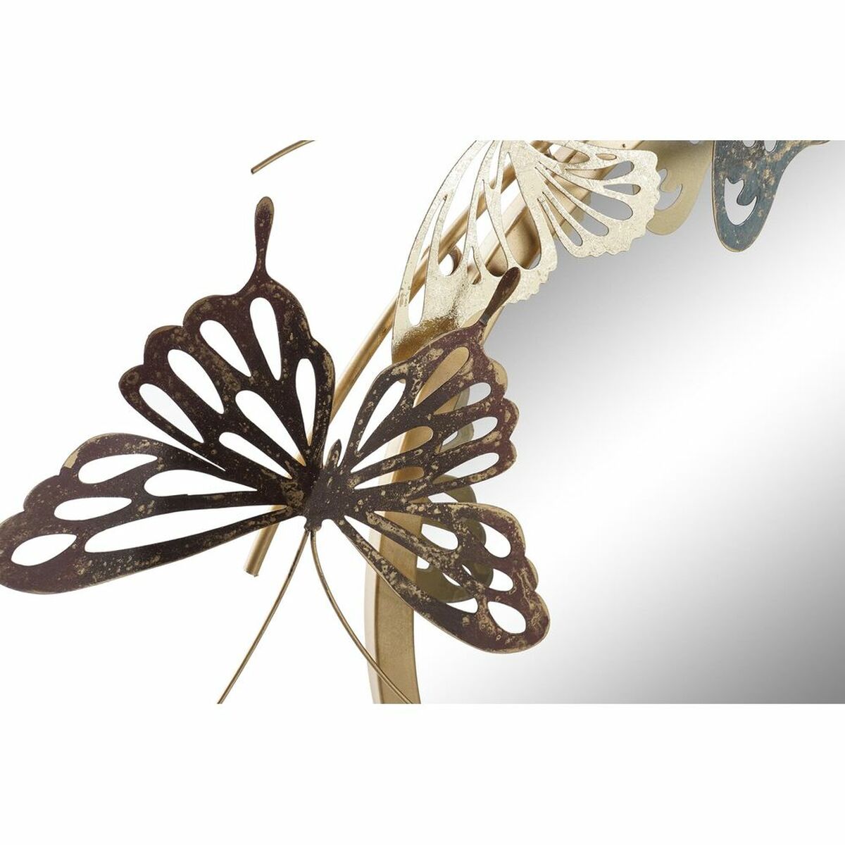 Butterfly Wall Mirror — Gold & Multicolor