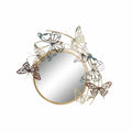 Butterfly Wall Mirror — Gold & Multicolor