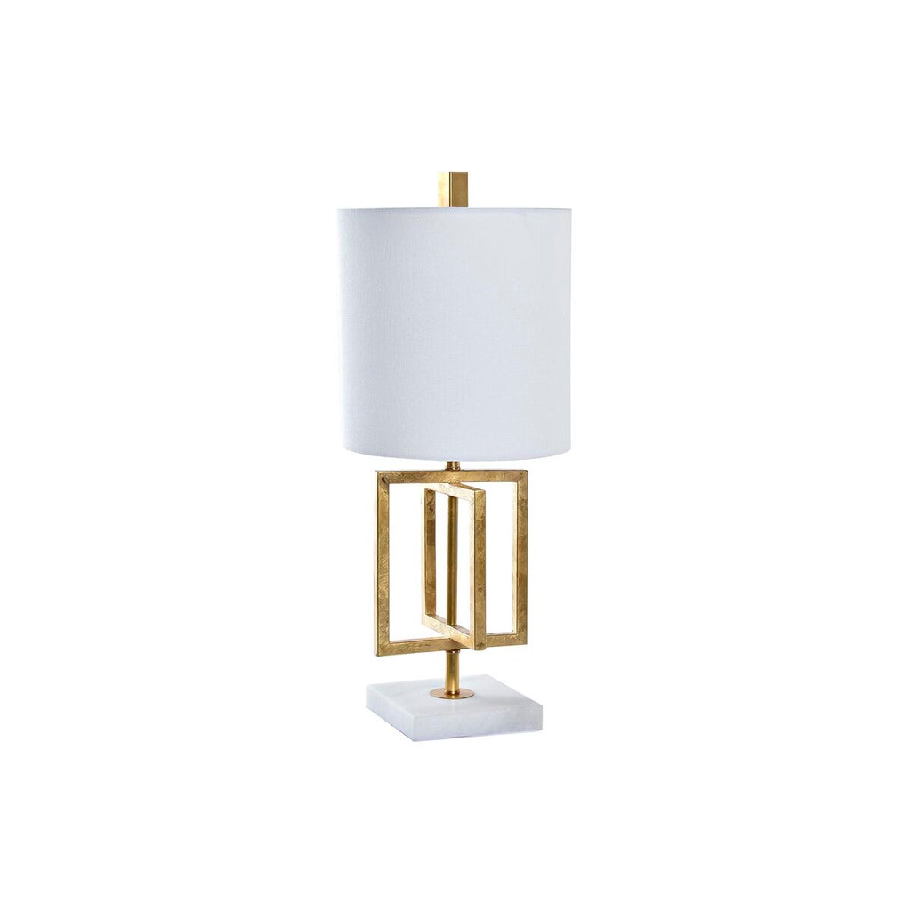 Desk lamp DKD Home Decor Golden Metal White 220 V 50 W 25 x 25 x 60 cm