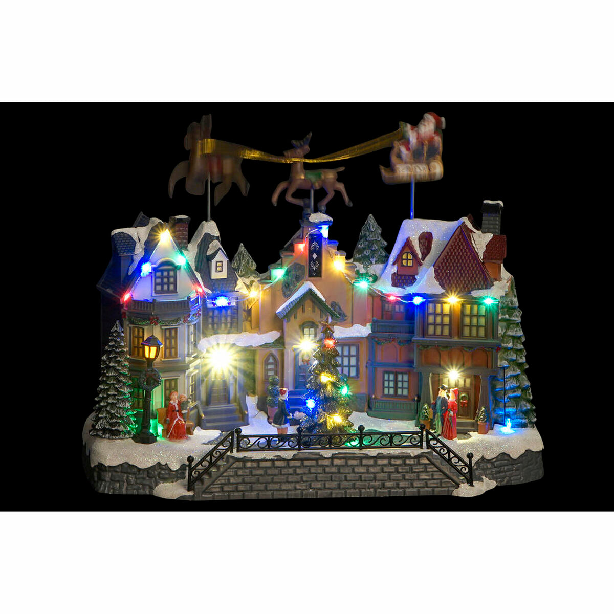 Christmas bauble DKD Home Decor Movement LED Light Musical Resin (39 x
