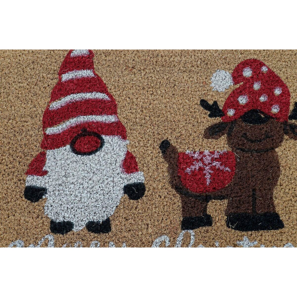Doormat DKD Home Decor Christmas PVC Father Christmas Coconut Fibre