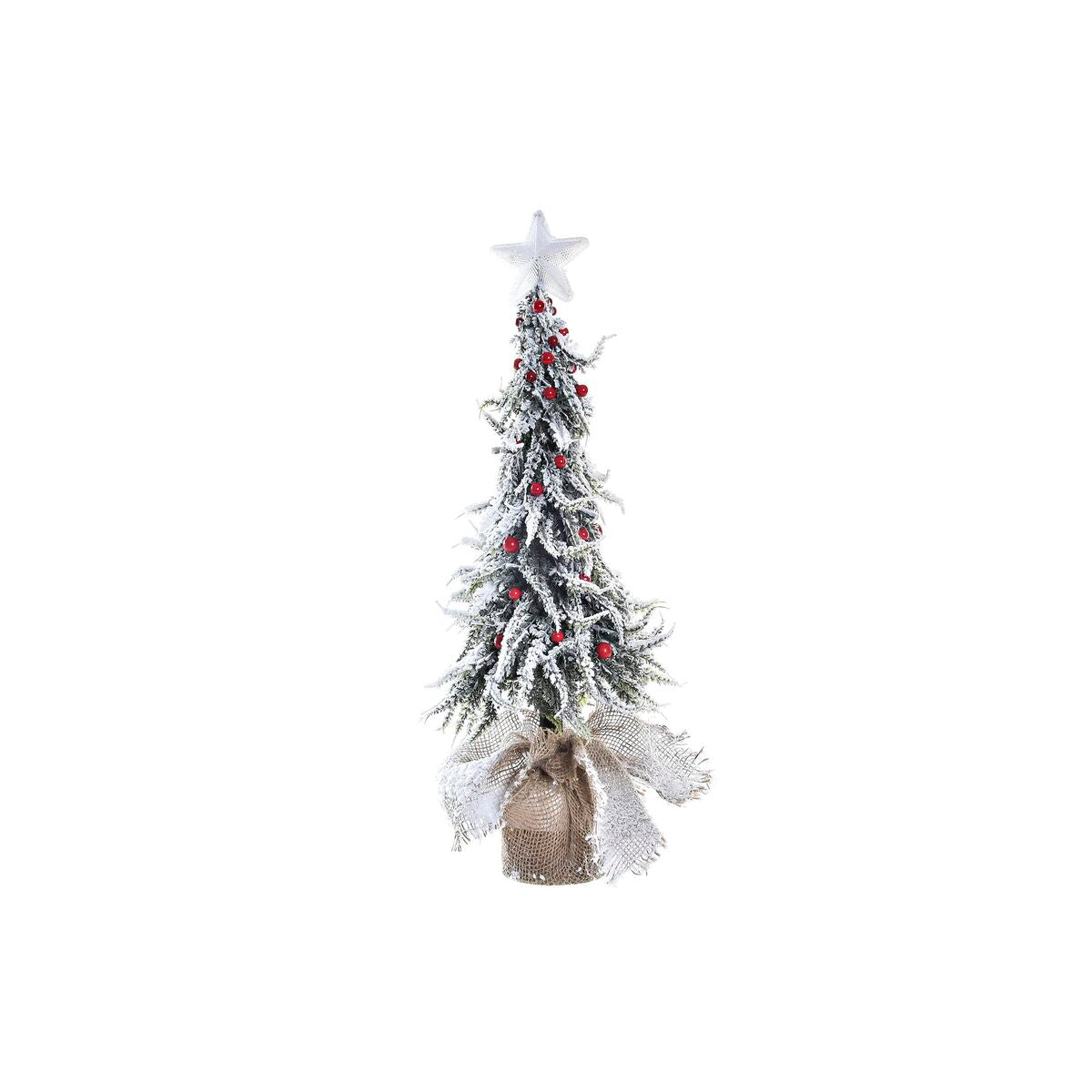 LED Snowfall Tabletop Christmas Tree — White, Red & Green Holiday Decor