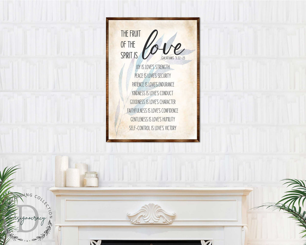 Fruit of the Spirit Sign - Wooden Christian sign - Verse sign - Galatians 5 22 - House warming gift - Bible sign - Scripture sign - 310347