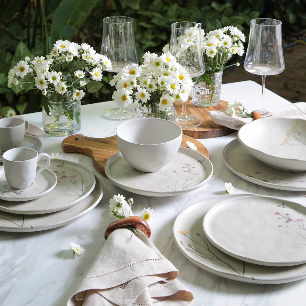 20-Piece Porcelain Dinnerware Set | Porto Brasil | Microwave, Dishwasher & Freezer Safe | Available in Seiva, Elemento & Campestre