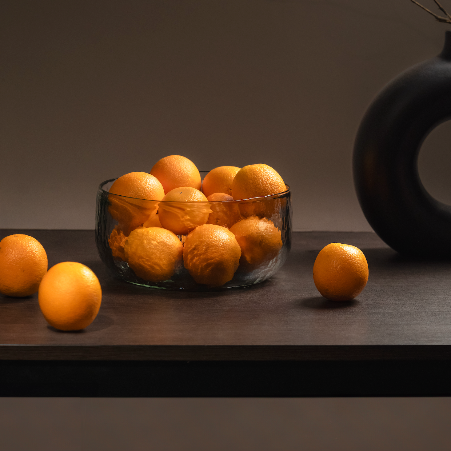 Pebbled Salad Bowl | Large | Hammered Texture Clear Glass | Serving Bowl | Powered by People