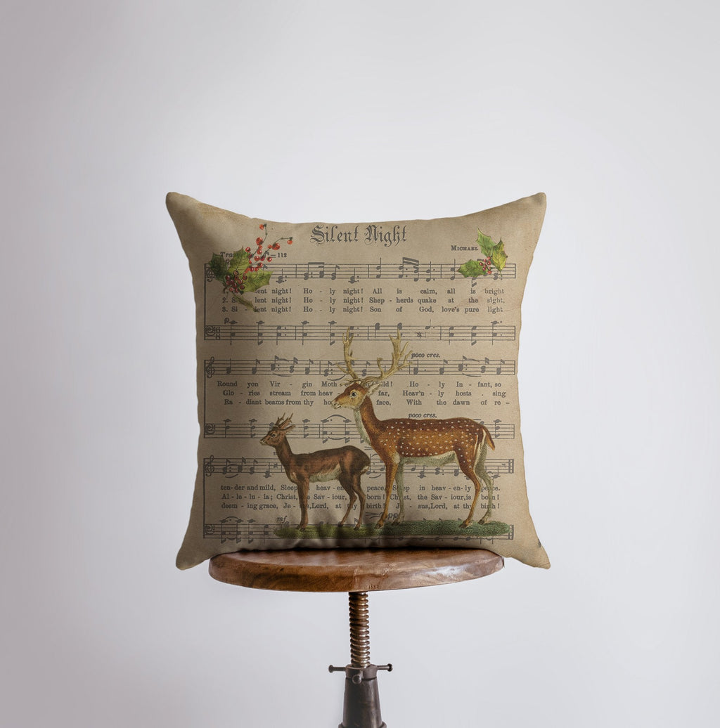 Silent Night Pillow Cover — Handmade Christmas Decor