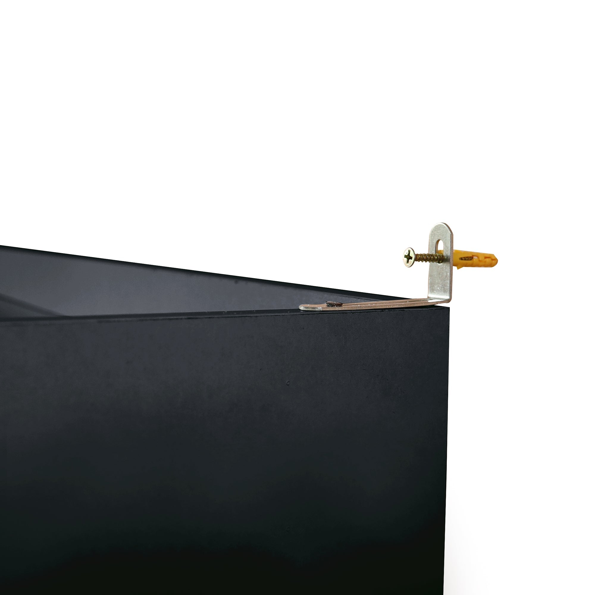 Storage Cabinet Black MDF, Glass for home organization and storage