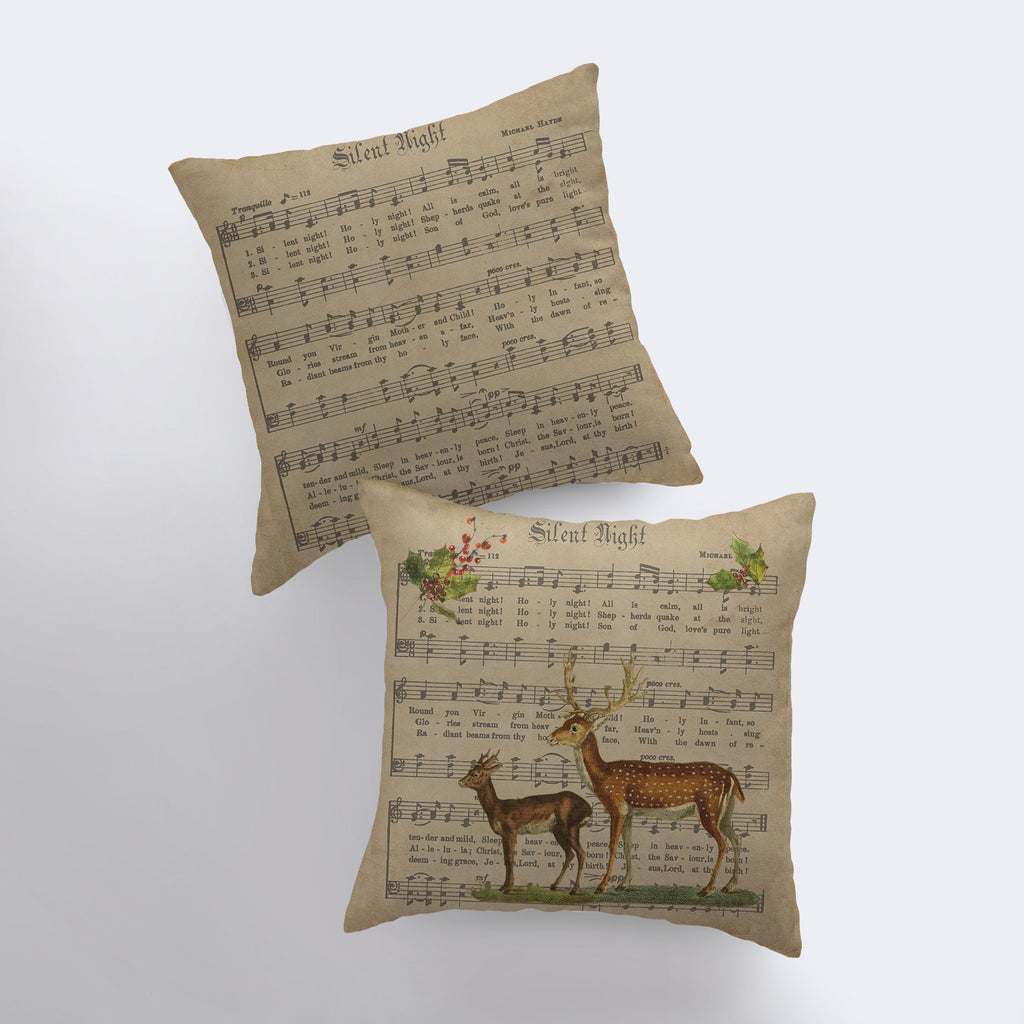 Silent Night Pillow Cover — Handmade Christmas Decor