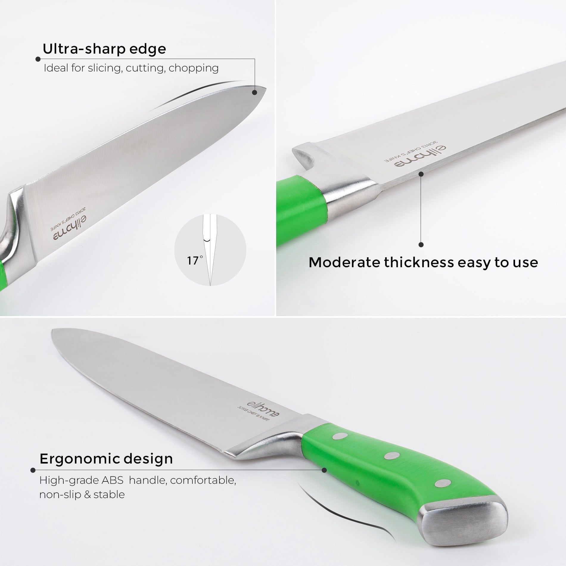 5-Piece Professional Kitchen Knife Set | Ergonomic Handles | Stainless Steel