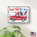 American Patriotic Tractor Wall Block by Susan Winget - American Patriotic Decor - 8471401B-SW