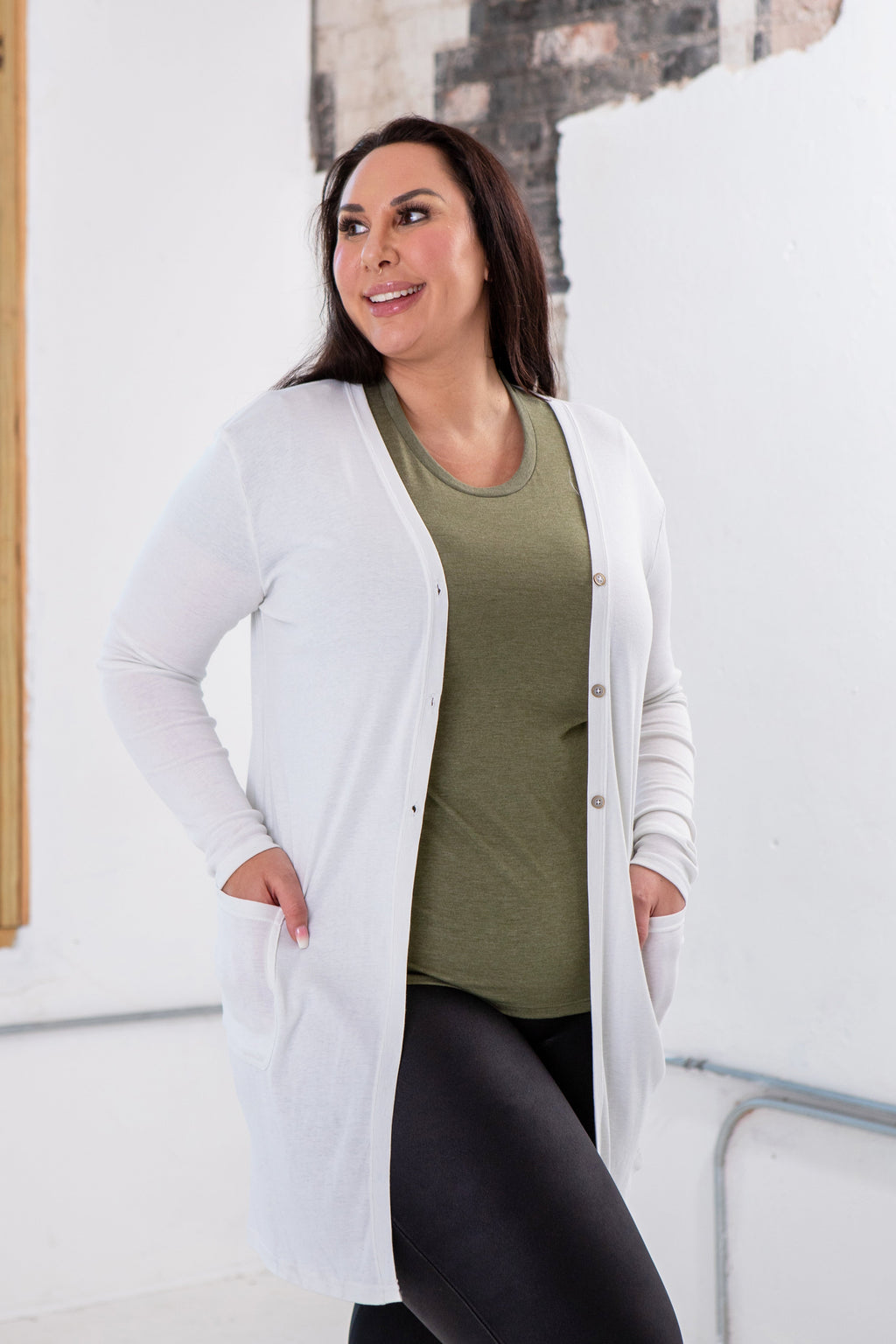 Ladies Eco-Triblend Rib Cardigan | Recycled Fabric | Made in Haiti | Fair Wage | 10 Colors | SM–2X | GOEX Apparel