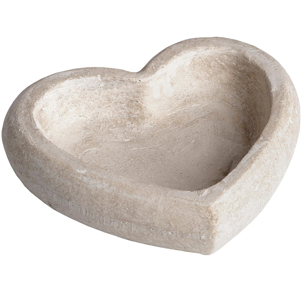 Deep Stone Heart Dish Decorative Home Accessory