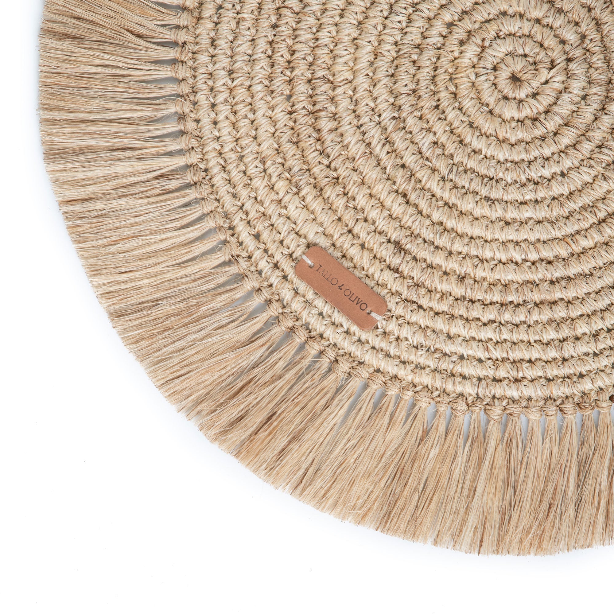 Colombian Fringes Placemat | Set of 4 | 14.5" Round | Handwoven | Skilled Artisans | Tallo de Olivo | Powered by People
