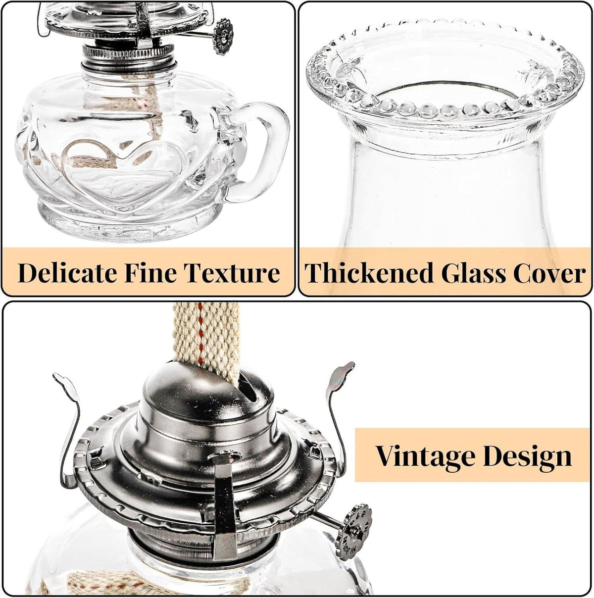 12 Inch Clear Glass Lanterns Indoor Rustic Decorations