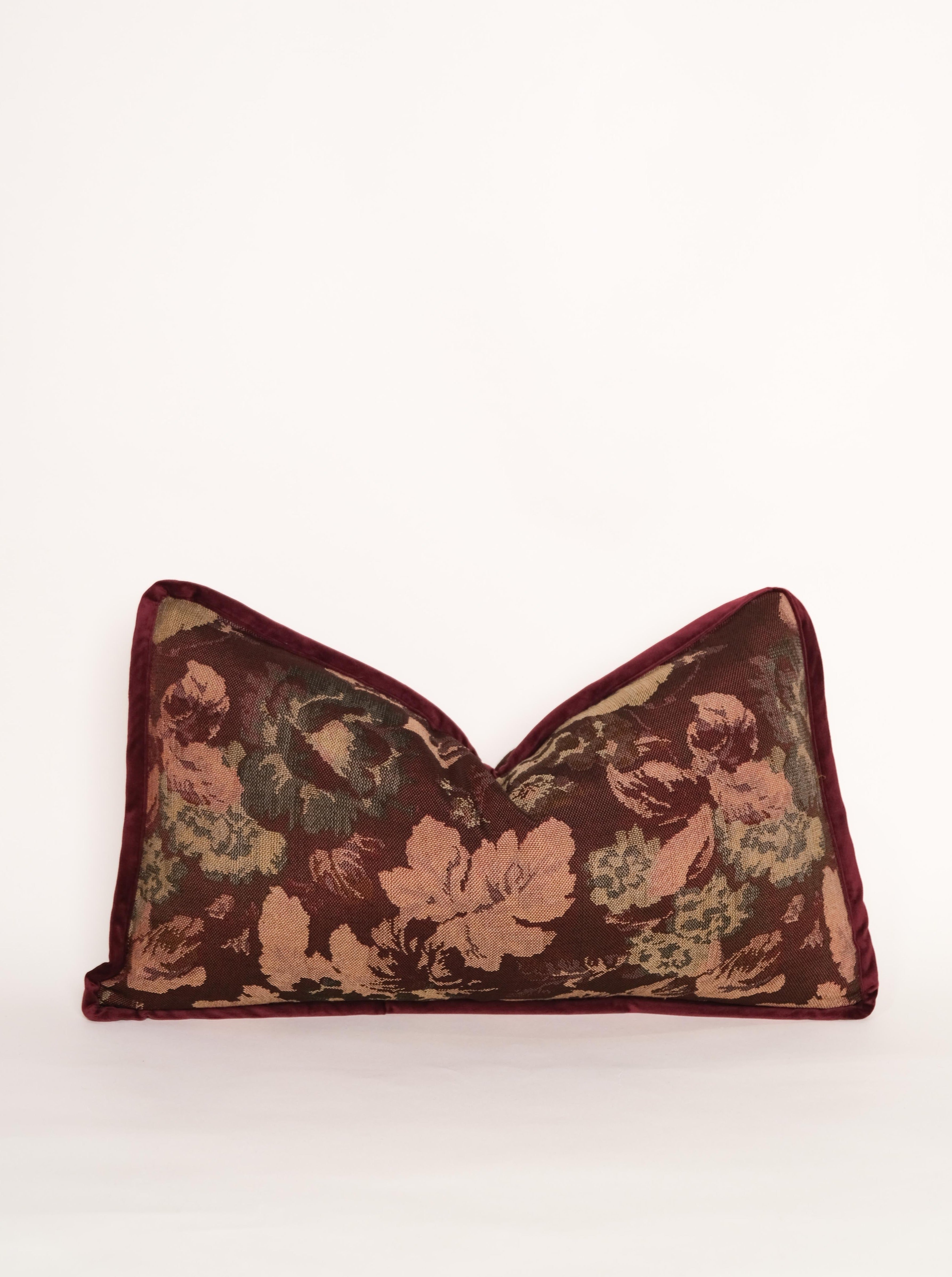 Tapestry Lumbar Couch Pillow | Reversible | European Romance Collection