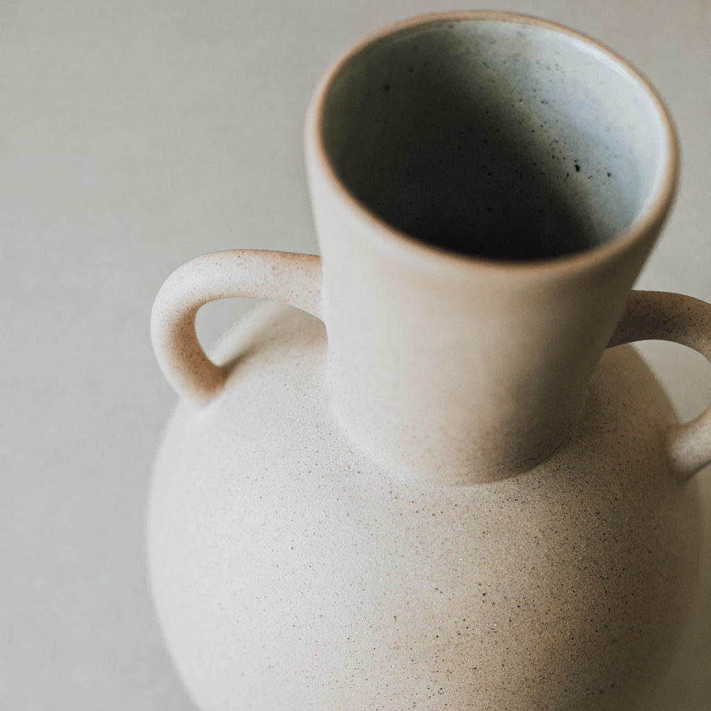 Handcrafted Ceramic Vase | Fire-Kissed Earth Tones | Artisan Made